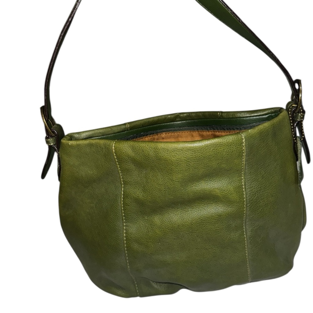 Elegant Olive Green Shoulder Bag GENUINE LEATHER